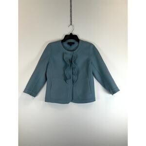 Talbots Coat Women’s Size 4 Blue Long Sleeve Wool Blend